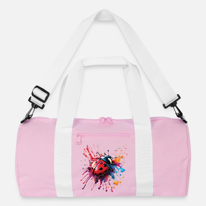 Colorful Ladybug Design, No Text Recycled Duffel Bag