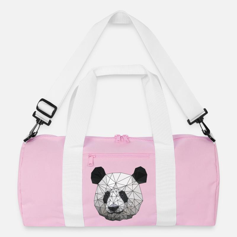 Polygonal Panda Bär Low Poly Kunst Dreieck Formen Recycelte Duffel Bag