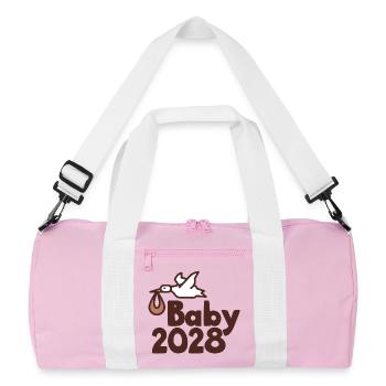 Storch Baby 2028 - Recycelte Duffel Bag - Rosa/Weiß - Vorne