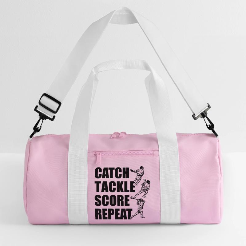 Attraper, plaquer, pointer, répéter Sac de sport recyclé
