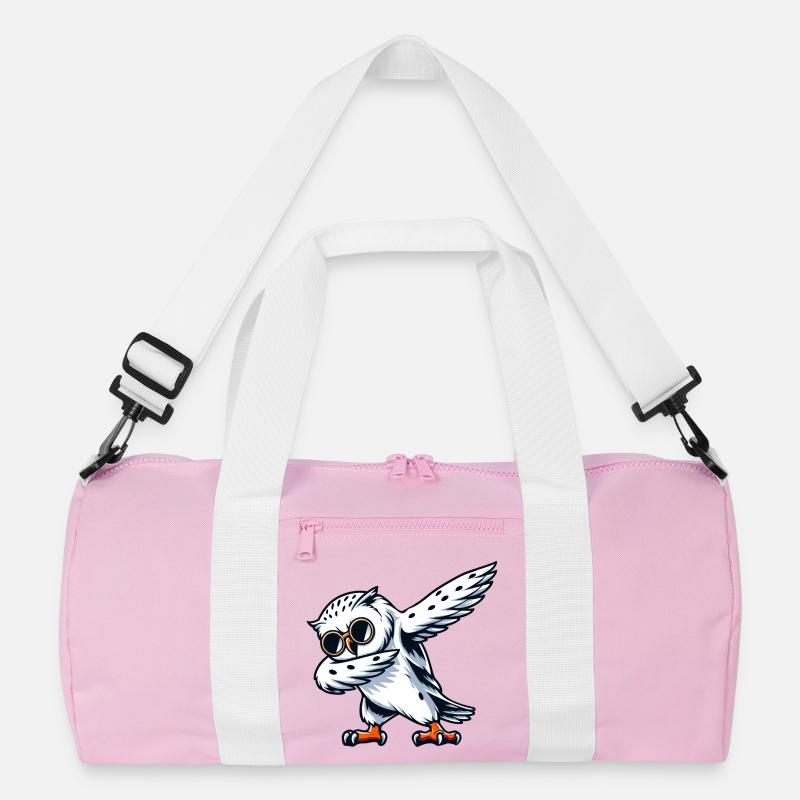 Cool Snowy Owl Dabbing Pose Recycled Duffel Bag