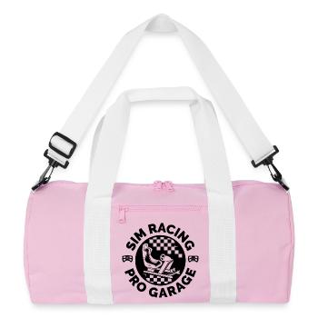 Simracing Pro Emblem Sim Racer Gaming Icon Logo - Sac de sport recyclé - rose/blanc - Devant