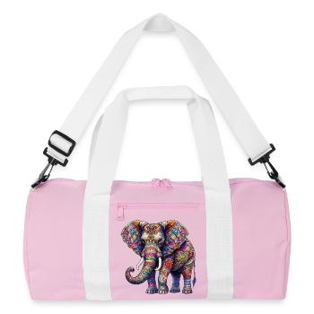 Elephant - Recycled Duffel Bag - pink/white - Front