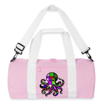 Octopus - Recycled Duffel Bag - pink/white - Front