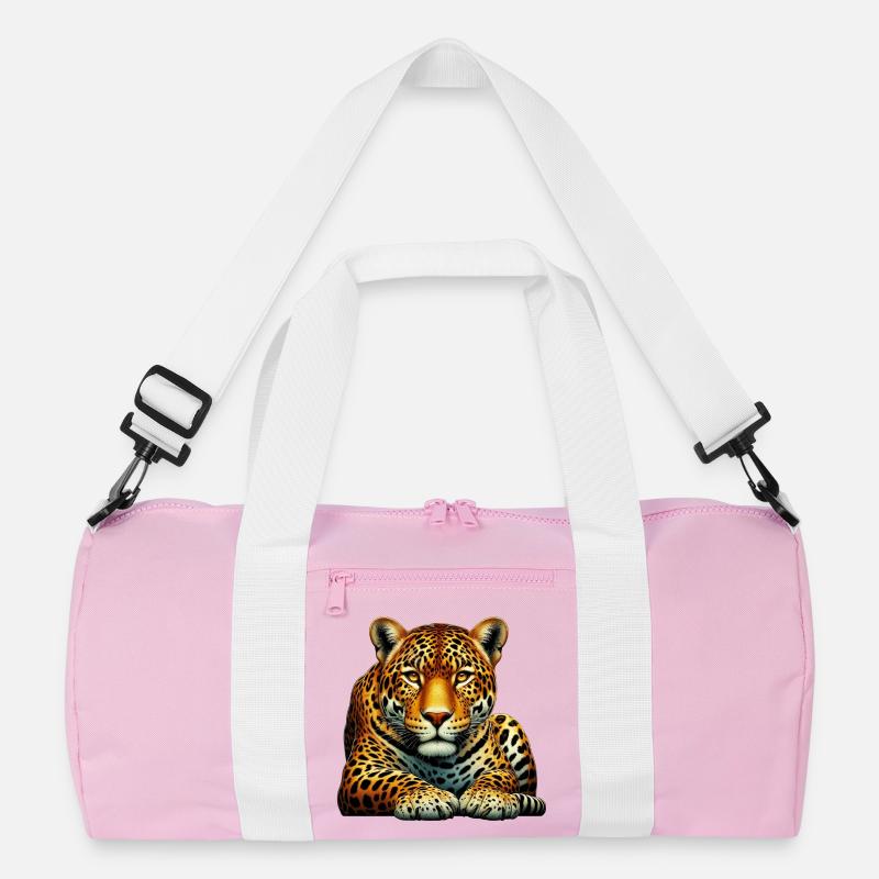 Leopard - Recycelte Duffel Bag - Rosa/Weiß