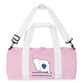 Bannière de texte Flag Massachusetts - Sac de sport recyclé - rose/blanc - Devant