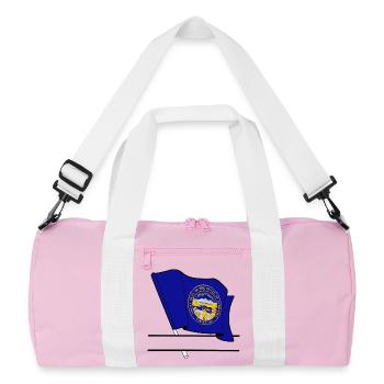 Drapeau Nebraska bannière de texte - Sac de sport recyclé - rose/blanc - Devant