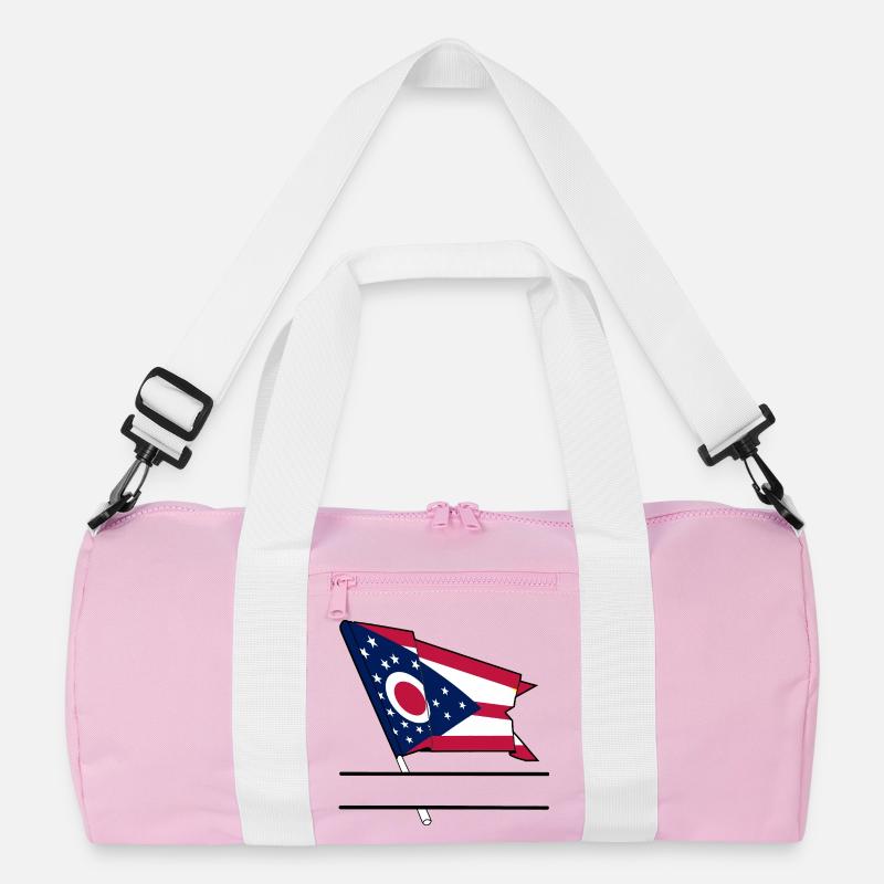 Flagge Ohio Textbanner Recycelte Duffel Bag