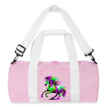 Horse - Recycled Duffel Bag - pink/white - Front