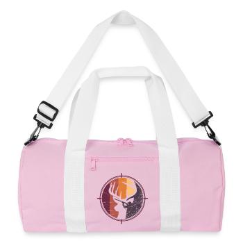 Vue de chasse vintage - Sac de sport recyclé - rose/blanc - Devant