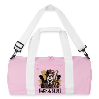 Bark und Blues - Recycelte Duffel Bag - Rosa/Weiß - Vorne