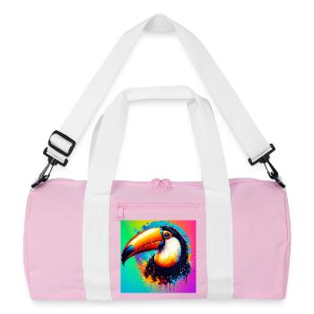 toucan - Recycled Duffel Bag - pink/white - Front