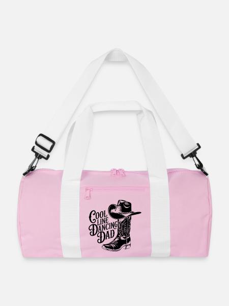 Linedance Papa tanzt Line Dance - Recycelte Duffle Bag - Rosa/Weiß