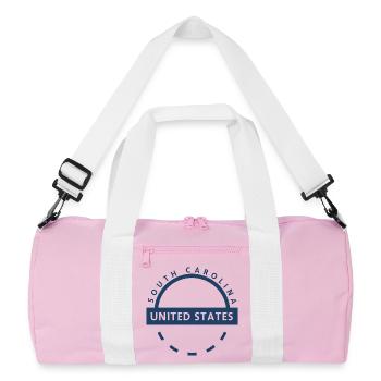 Emblème des États-Unis de la Caroline du Sud - Sac de sport recyclé - rose/blanc - Devant