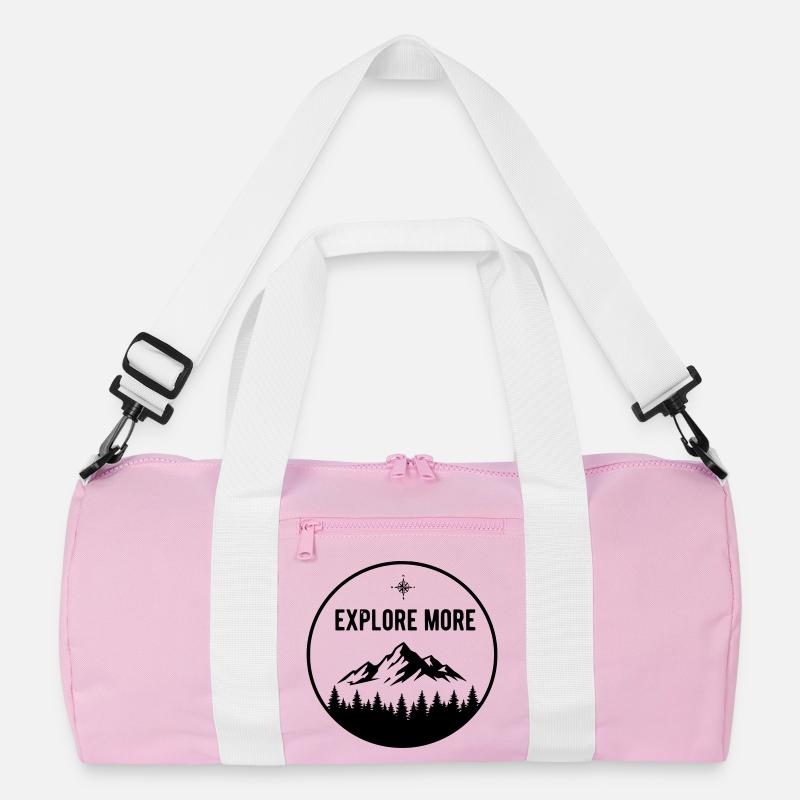 Explorer - Recycelte Duffel Bag - Rosa/Weiß