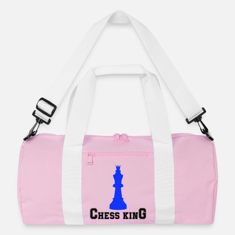 Schach König - Recycelte Duffel Bag - Rosa/Weiß