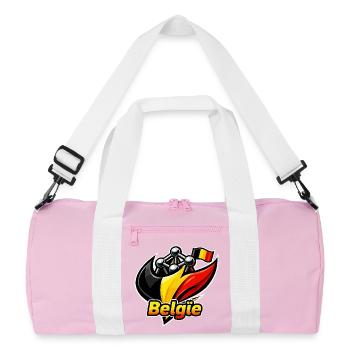 Logo de la Belgique - Sac de sport recyclé - rose/blanc - Devant