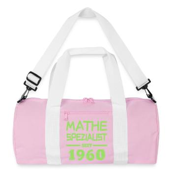 Mathe 1960 - Recycelte Duffel Bag - Rosa/Weiß - Vorne