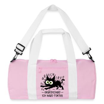 Graduation 2026 Elementary School I've Finished Cat - Recycled Duffel Bag - pink/white - Front