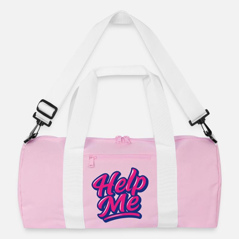 Aide-moi Script Néon Sac de sport recyclé