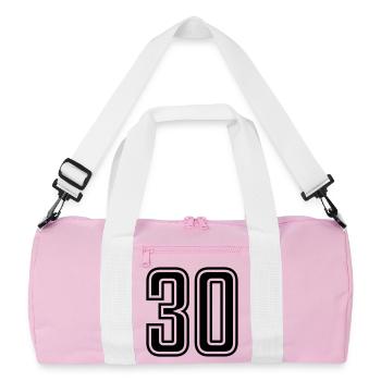 30 - Sac de sport recyclé - rose/blanc - Devant