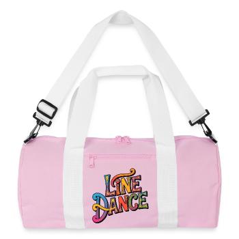 Line Dance Western Lettering - Recycled Duffel Bag - pink/white - Front
