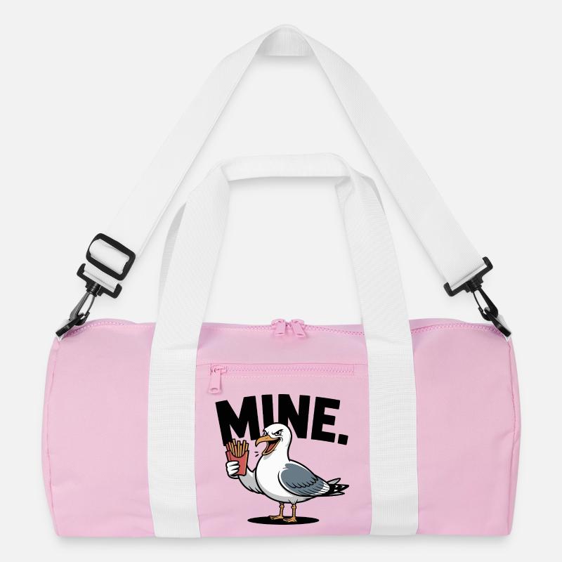 Grumpy Seagull mit Pommes Recycelte Duffel Bag