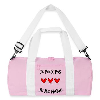JE PEUX PAS. MARIE. FUTUR MARIE. EVJF. TEAM. TEAM  - Sac de sport recyclé - rose/blanc - Devant