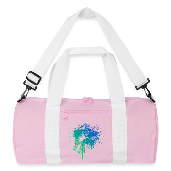 Pickleball fans and pickleball fans go together - Recycled Duffel Bag - pink/white - Front