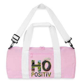 Art de lettres ferroviaires - Sac de sport recyclé - rose/blanc - Devant