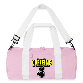 Coffee Chemistry: Caffeine Molecule Mug - Recycled Duffel Bag - pink/white - Front