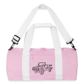 Offroad ,Geländewagen , 4x4 Fun , Munga ...(25) - Recycelte Duffel Bag - Rosa/Weiß - Vorne