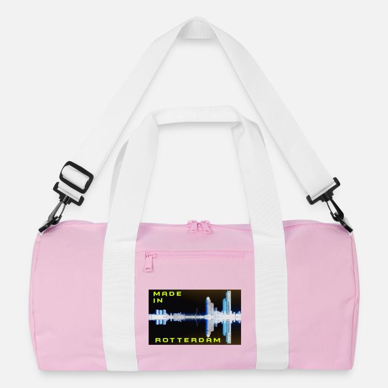Futuristic Rotterdam Skyline Reflection Recycled Duffel Bag