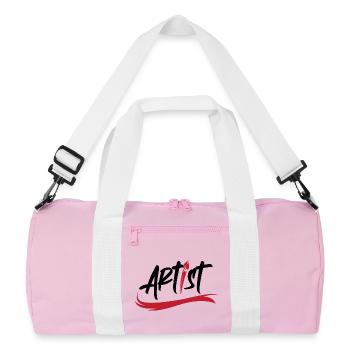 Icône d’art de logo de pinceau d’artiste icône de coup de pinceau - Sac de sport recyclé - rose/blanc - Devant