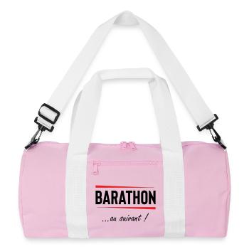 Barathon au suivant ! Alcool  - Sac de sport recyclé - rose/blanc - Devant