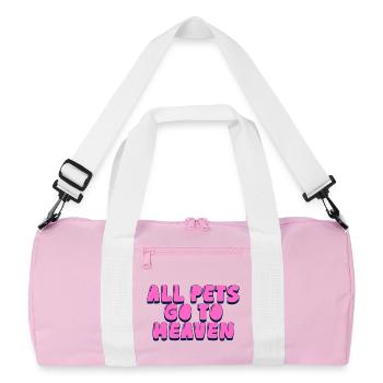 Tous les animaux vont au paradis - Sac de sport recyclé - rose/blanc - Devant
