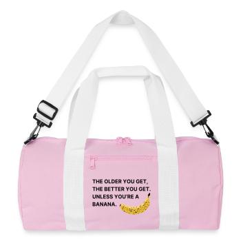 The older you get, the better you get. - Recycled Duffel Bag - pink/white - Front