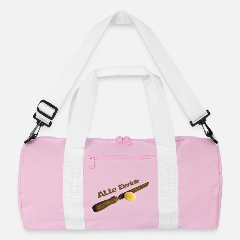 Alte Eierfeile - Recycelte Duffel Bag - Rosa/Weiß