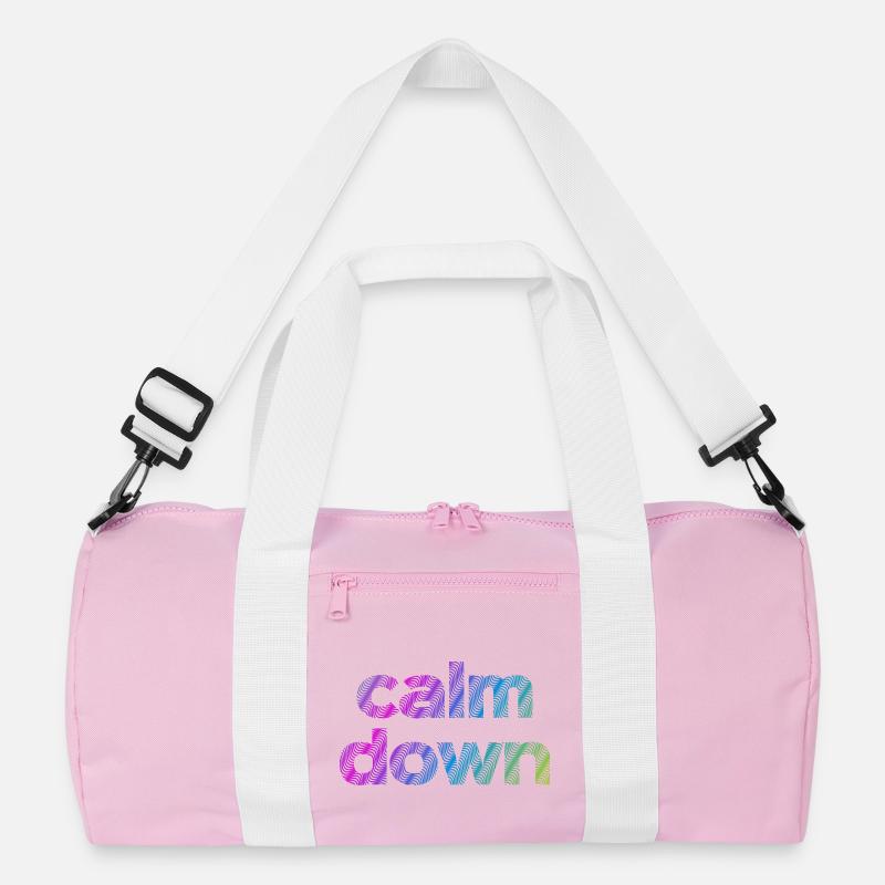 calmDown - Recycelte Duffel Bag - Rosa/Weiß