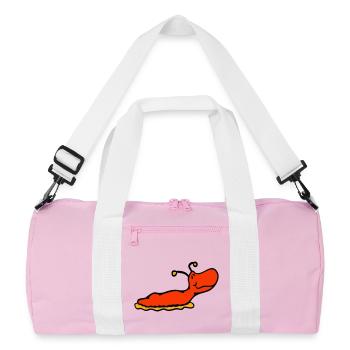 Slug snail without shell smiles - Recycled Duffel Bag - pink/white - Front
