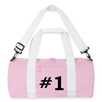 Number One - Recycled Duffel Bag - pink/white - Front