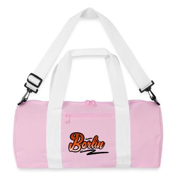 Berlin - Sac de sport recyclé - rose/blanc - Devant