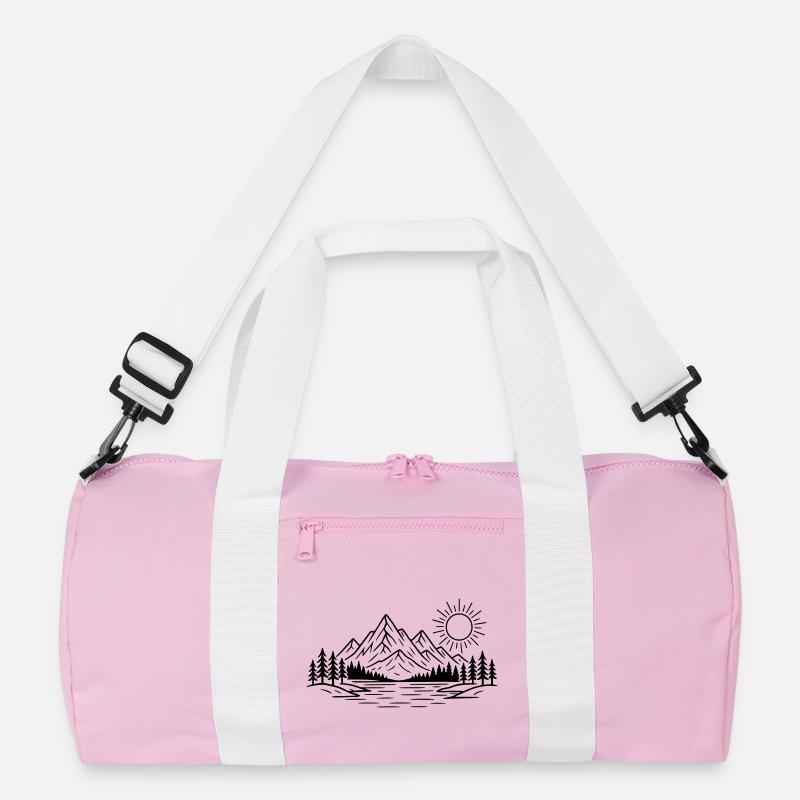 Mountains Nature Forest Recycled Duffel Bag