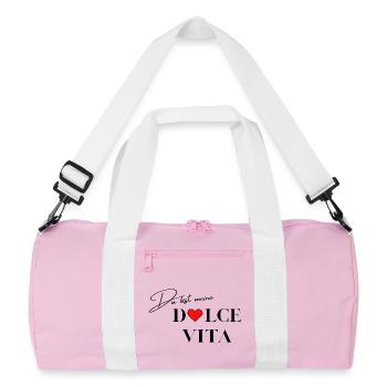 Dire l’amour - Sac de sport recyclé - rose/blanc - Devant