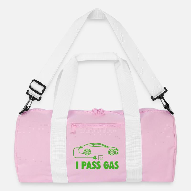 Ich passiere Benzin-Elektroauto EV Null-Emissions-Wortspiel Recycelte Duffel Bag