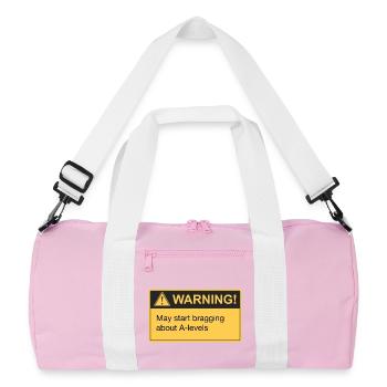 Bragging A level results - Recycled Duffel Bag - pink/white - Front