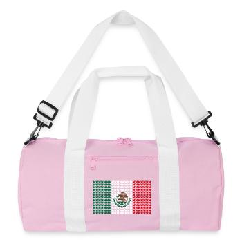 Motif de drapeau raster du Mexique - Sac de sport recyclé - rose/blanc - Devant