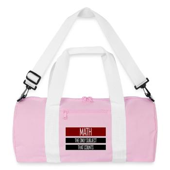 Math The Only Subject That Counts Nerd Mathe Logo - Recycled Duffel Bag - pink/white - Front