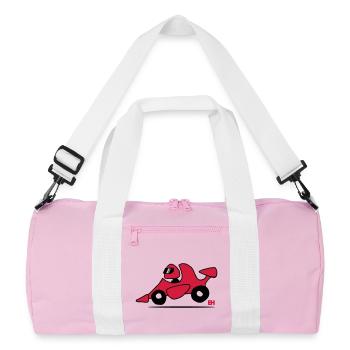voiture de course - Sac de sport recyclé - rose/blanc - Devant