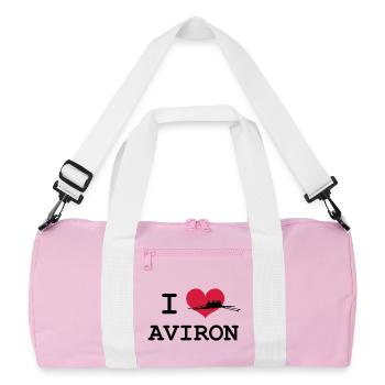 I Love Aviron - Sac de sport recyclé - rose/blanc - Devant